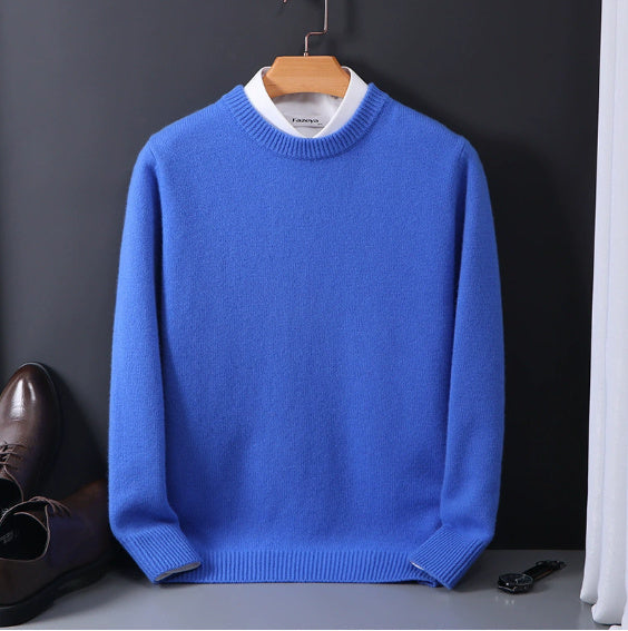 Blød afslappet herre crewneck sweater - oversized strik