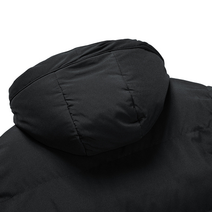 Waterproof Cozy Men's Parka Jacket - Long Quilted, For Cold