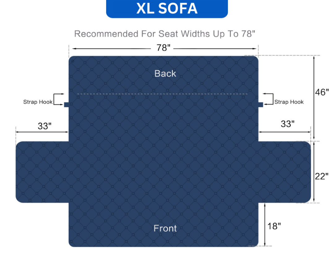 Copertura per divano Protettore per mobili con tasche laterali e cinghie posteriori Colori reversibili Autunno 2025 Amico degli animali domestici