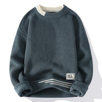 Soft Mens Crewneck Sweater - Relaxed Knit, Warm Casual