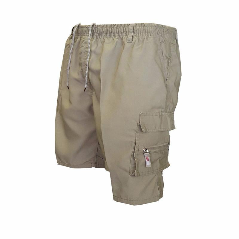 Variant image for Men's Cargo Shorts with Elastic Waist, 6 Pockets, Cotton Blend for Comfort and Versatile Style-7
