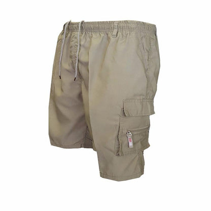 Variant image for Men's Cargo Shorts with Elastic Waist, 6 Pockets, Cotton Blend for Comfort and Versatile Style-7