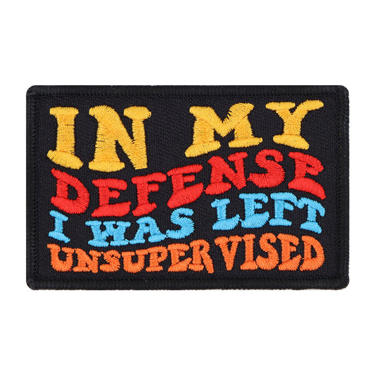 Dog Patch Hook And Loop Broderet Sele Patch Efterår 2025 Sjovt Citater Til Mit Forsvar Blev Jeg Ladet Uovervåget