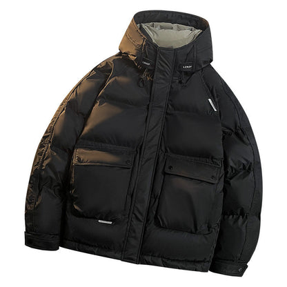 Isolerende herre dunjakke - kort boxy, polyester, by