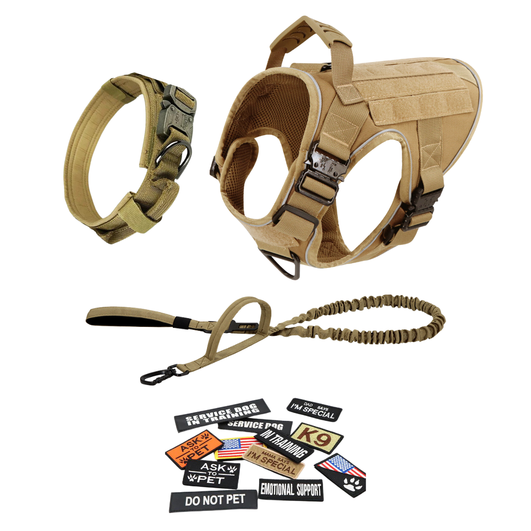 Dog Harness No-Pull Tactical Front Clip With 4 Quick-Release Buckles Reflective Strips Top Handle Fall 2025