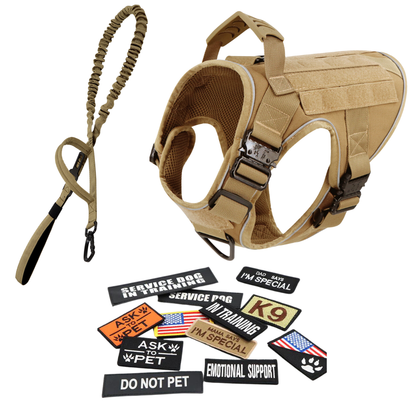 Dog Harness No-Pull Tactical Front Clip With 4 Quick-Release Buckles Reflective Strips Top Handle Fall 2025