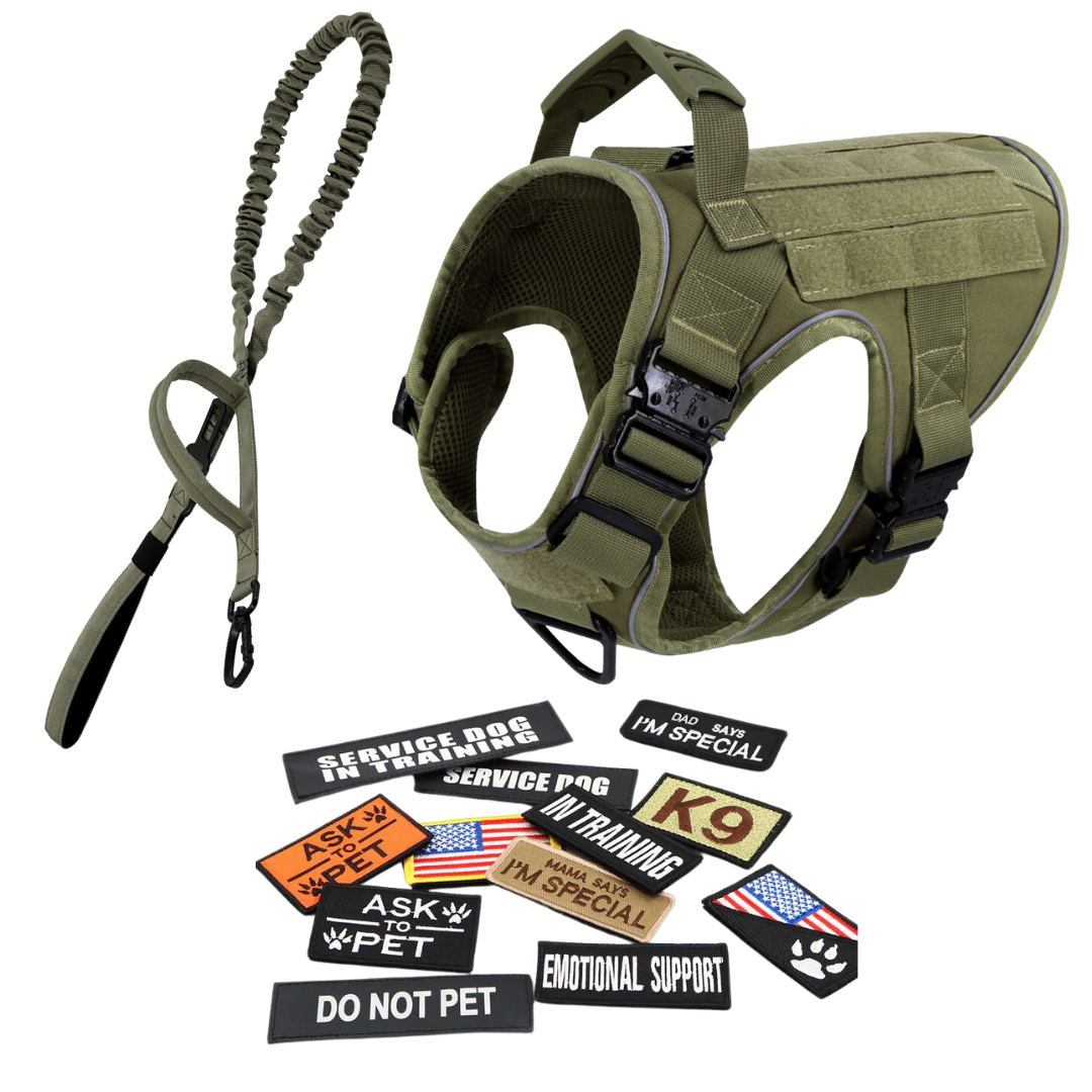 Dog Harness No-Pull Tactical Front Clip With 4 Quick-Release Buckles Reflective Strips Top Handle Fall 2025