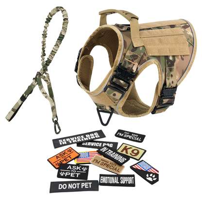 Dog Harness No-Pull Tactical Front Clip With 4 Quick-Release Buckles Reflective Strips Top Handle Fall 2025