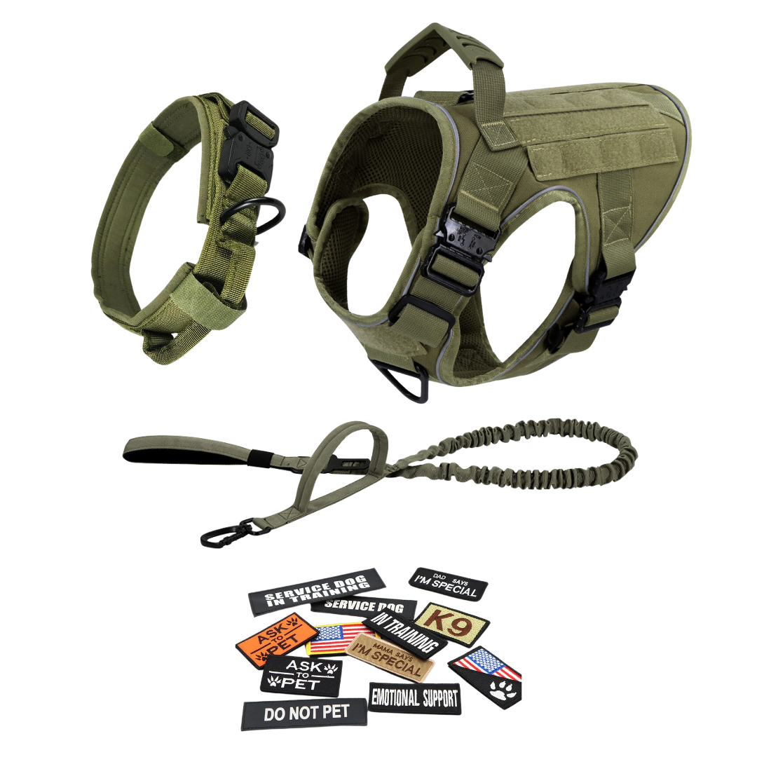 Dog Harness No-Pull Tactical Front Clip With 4 Quick-Release Buckles Reflective Strips Top Handle Fall 2025