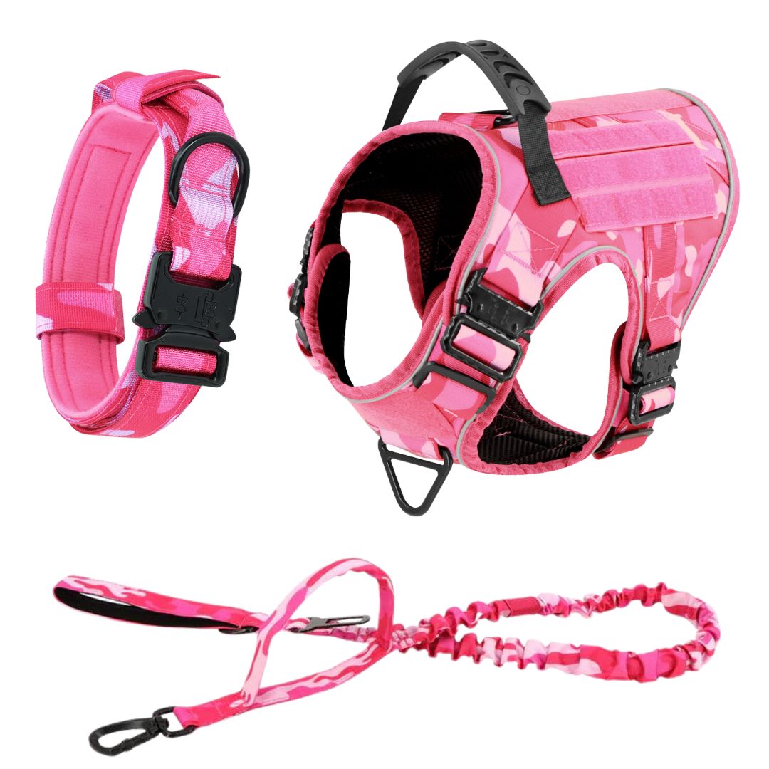 Dog Harness No-Pull Tactical Front Clip With 4 Quick-Release Buckles Reflective Strips Top Handle Fall 2025
