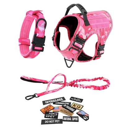 Dog Harness No-Pull Tactical Front Clip With 4 Quick-Release Buckles Reflective Strips Top Handle Fall 2025
