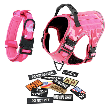 Dog Harness No-Pull Tactical Front Clip With 4 Quick-Release Buckles Reflective Strips Top Handle Fall 2025
