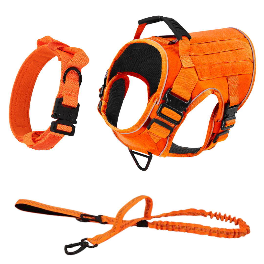 Dog Harness No-Pull Tactical Front Clip With 4 Quick-Release Buckles Reflective Strips Top Handle Fall 2025