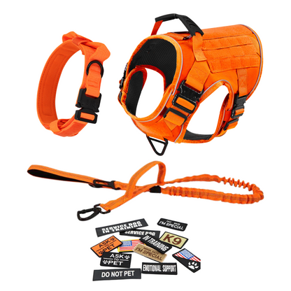 Dog Harness No-Pull Tactical Front Clip With 4 Quick-Release Buckles Reflective Strips Top Handle Fall 2025