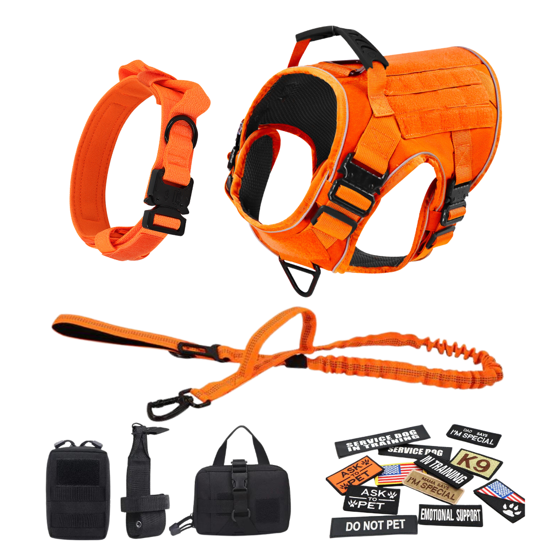Dog Harness No-Pull Tactical Front Clip With 4 Quick-Release Buckles Reflective Strips Top Handle Fall 2025