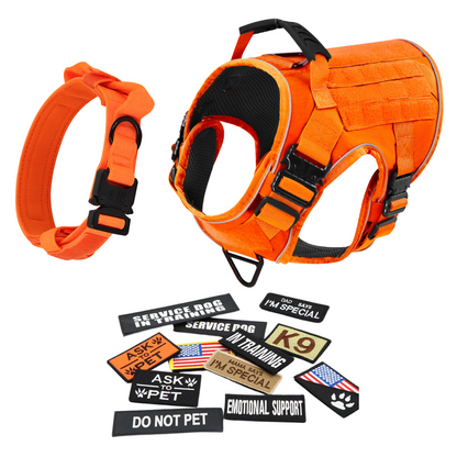 Dog Harness No-Pull Tactical Front Clip With 4 Quick-Release Buckles Reflective Strips Top Handle Fall 2025