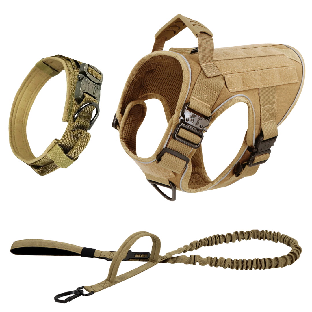 Dog Harness No-Pull Tactical Front Clip With 4 Quick-Release Buckles Reflective Strips Top Handle Fall 2025