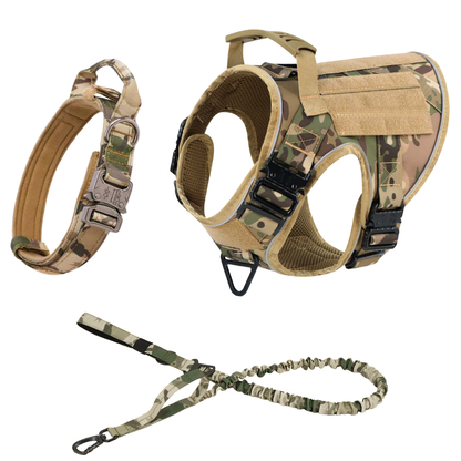 Dog Harness No-Pull Tactical Front Clip With 4 Quick-Release Buckles Reflective Strips Top Handle Fall 2025