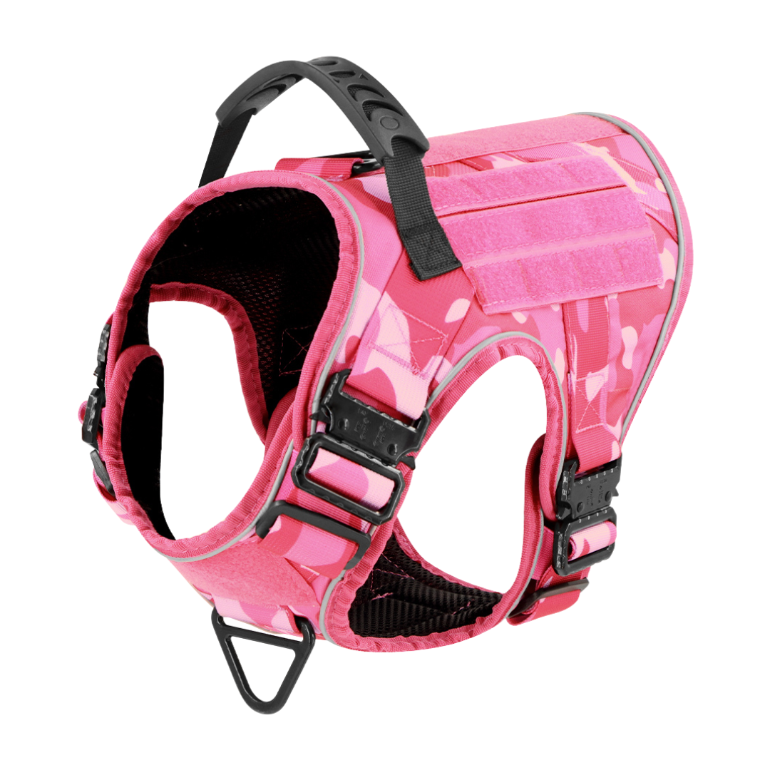 Dog Harness No-Pull Tactical Front Clip With 4 Quick-Release Buckles Reflective Strips Top Handle Fall 2025