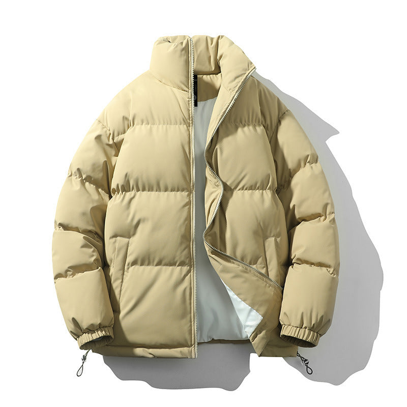 Warm Relaxed Men Down Coat - Boxy Puffer, Polyester, Urban