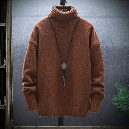 Warmer Jugend-Rollkragenpullover – Lockerer Schnitt, Wollmischung