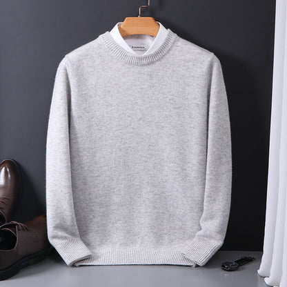Blød afslappet herre crewneck sweater - oversized strik