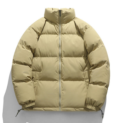 Warm Relaxed Men Down Coat - Boxy Puffer, Polyester, Urban