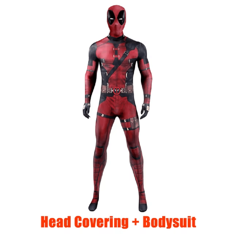 Adult & Kids Deadpool Costume with Mask and Complete Accessories - Marvel Superhero Outfit for Halloween and Cosplay Events