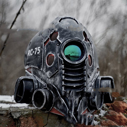 Cyberpunk Mask Helmet Black Latex Adult Halloween Cosplay