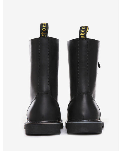 Durable Men Motorcycle Boots - High Lace Up, Leather