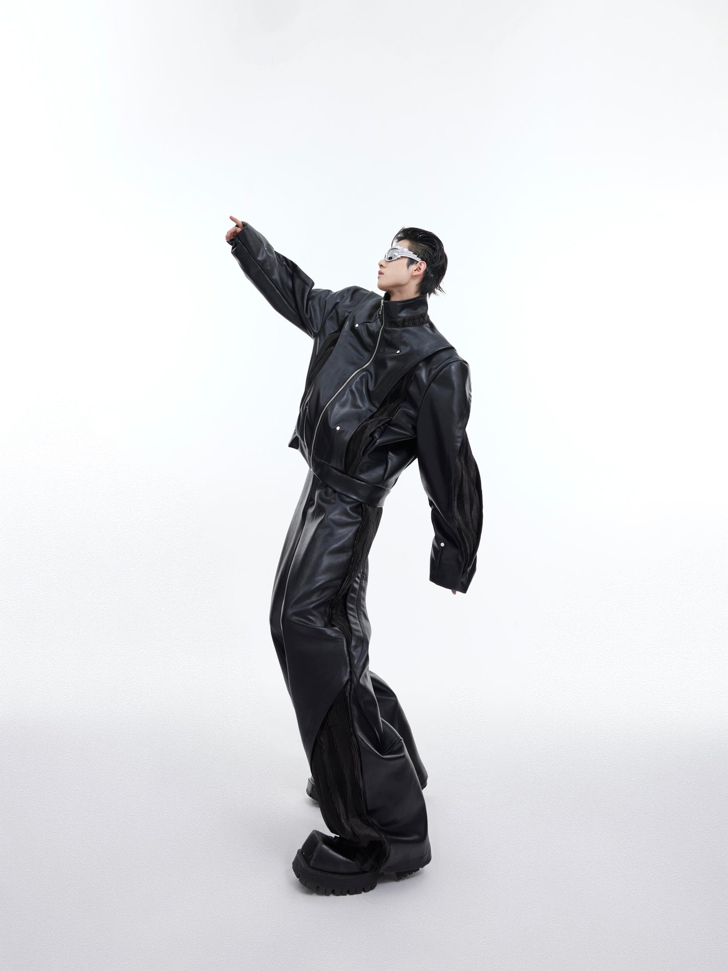 Warmer Herren-PU-Leder-Mantel - schwer vernähter Biker-Schnitt, PU-Leder, legere urbane Herbstkleidung für Streetwear-Enthusiasten