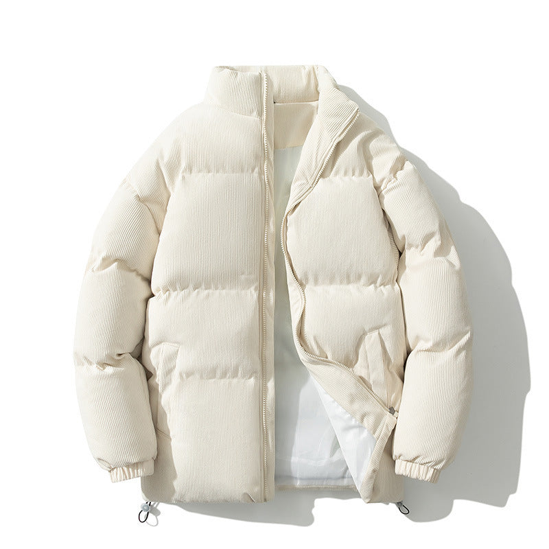 Isolierende Herren-Steppjacke - Boxy Stehkragen, Baumwolle