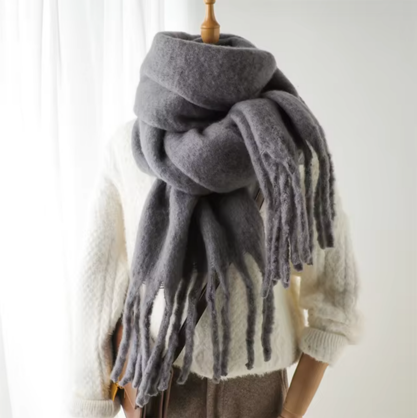 Oversized Cozy Women’s Winter Scarf -Blanket Style Cashmere