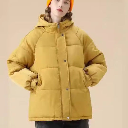 Insulating Women Puffer Coat - Hooded Quilted Poly Winter