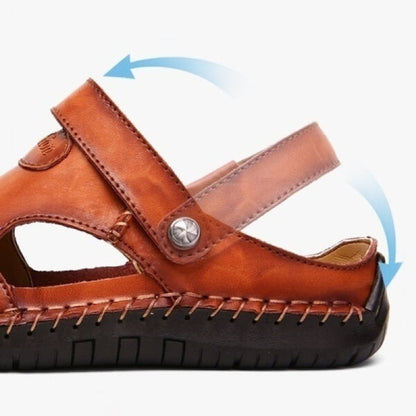 Comfortable Orthopedic Sandals with Non-Slip Rubber Sole and Breathable Mesh Upper, Closed Toe Gladiator Design-5