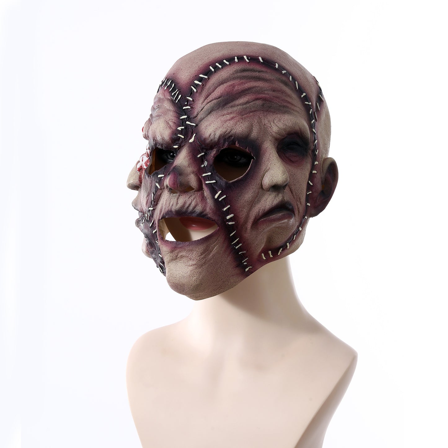 Halloween Maske Tresidig Grimase Latex Cosplay Rekvisitt