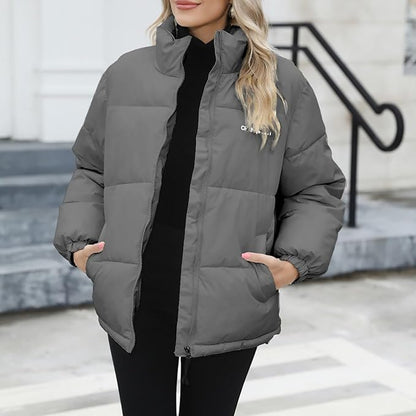 Insulating Women's Puffer Jacket - Quilted, For Winter