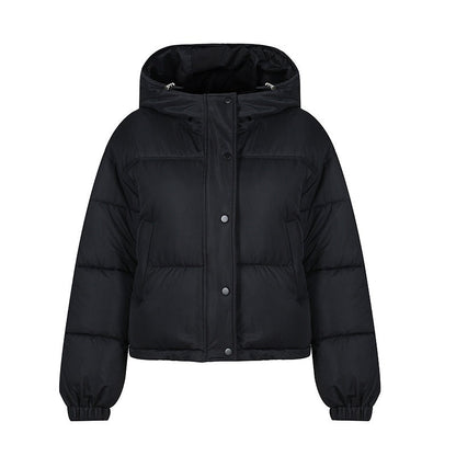 Lightweight Women Puffer Coat - Boxy Cotton Fill, Layering