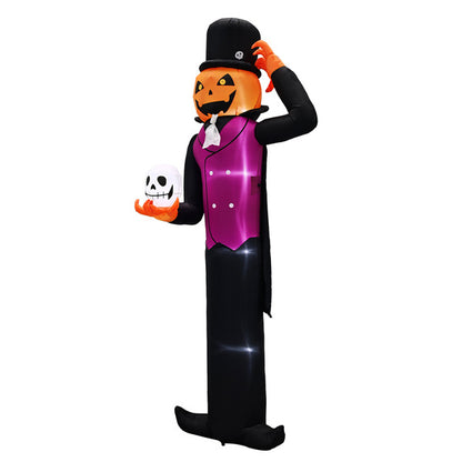 12ft Caped Pumpkin Man Inflatable Halloween Yard Decor