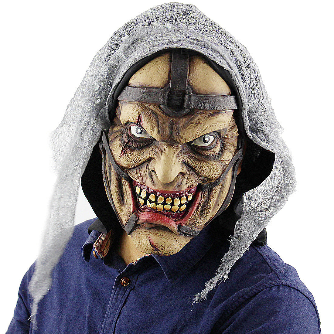 Halloween Zombie Mask Realistisk Latex Cosplay Spöklik