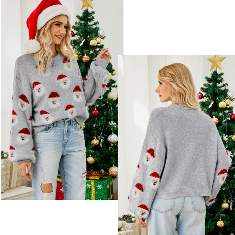 Soft Cozy Womens Pullover Sweater - Boxy Knit, Holiday