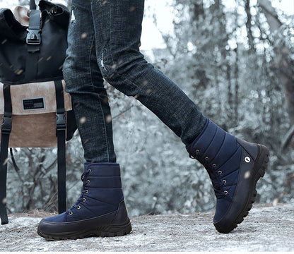 Insulating Winter Boots - Quilted High Tube, Nylon Snow