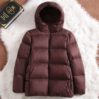 Insulating Padded Jacket - Hooded Short, Cotton, For Winter