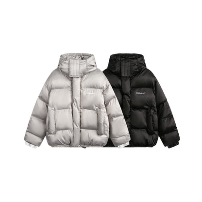 Warm Cozy Puffer Jacket - Oversized Boxy, Polyester