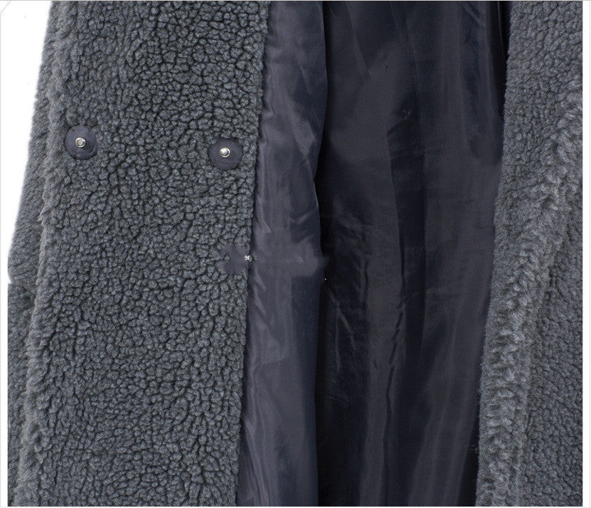 Warm Relaxed Women’s Wool Coat - Mid Length Wool Blend, City