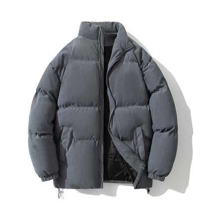 Isolierende Herren-Steppjacke - Boxy Stehkragen, Baumwolle
