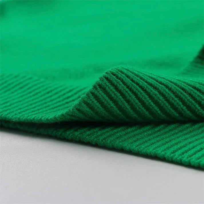 Oversized Women’s Pullover - Graphic Sleeve, Knit, Everyday