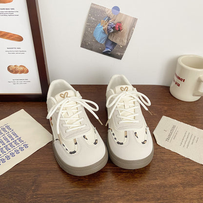 Lightweight women's sneakers - color-blocked, versatile, PU, casual commuting hiking