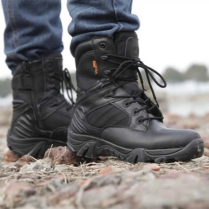 Supportive Men's Hiking Boots - High Ankle Suede, Winter