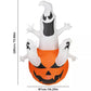 6ft Halloween Inflatable Ghost Popping Out of Pumpkin with LED Lights – Outdoor Yard Decoration for Spooky Displays